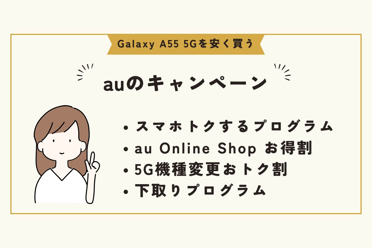 Galaxy A55 5G　安く買う